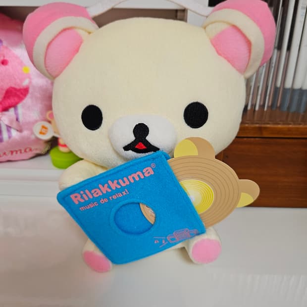 고전 코리락쿠마 뮤직 2007년 핑크헤드셋 인형