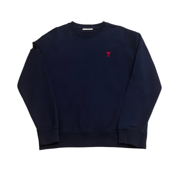 AMI 헤비 웨이트 맨투맨 네이비