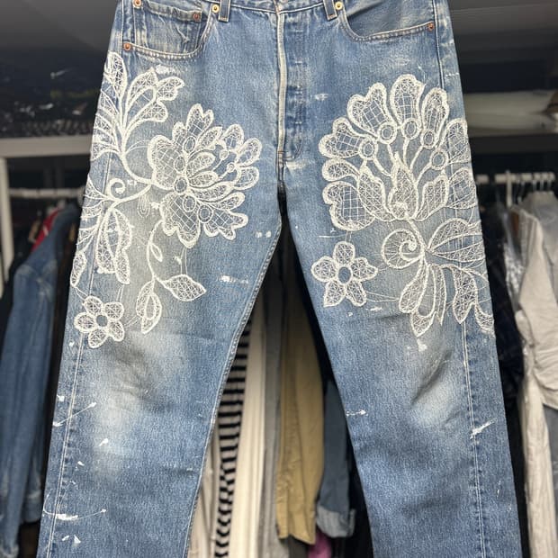 INNOCENCE NYC 이노센스NYC 자수 리메이크데님 팬츠 33