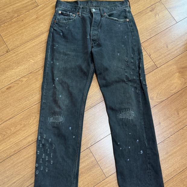 리바이스 501 디스 데님진