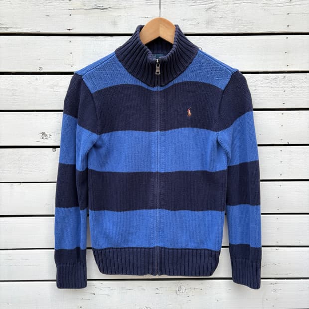 Polo 폴로 스트라이프 니트 집업