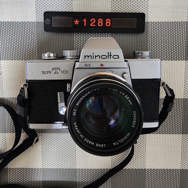 미놀타 sr T 101 필름카메라 1.7 단렌즈 장착