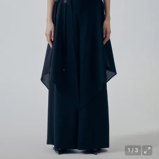 트리밍버드 Layered Drape Strap Trouser [ Blac