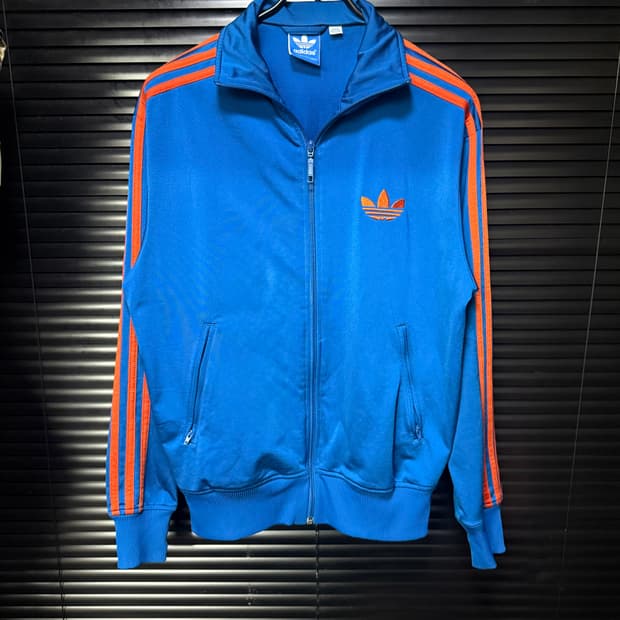 아다다스 구파이어버드 블루 오렌지 주황색 져지 저지 트랙탑 집업 유로파