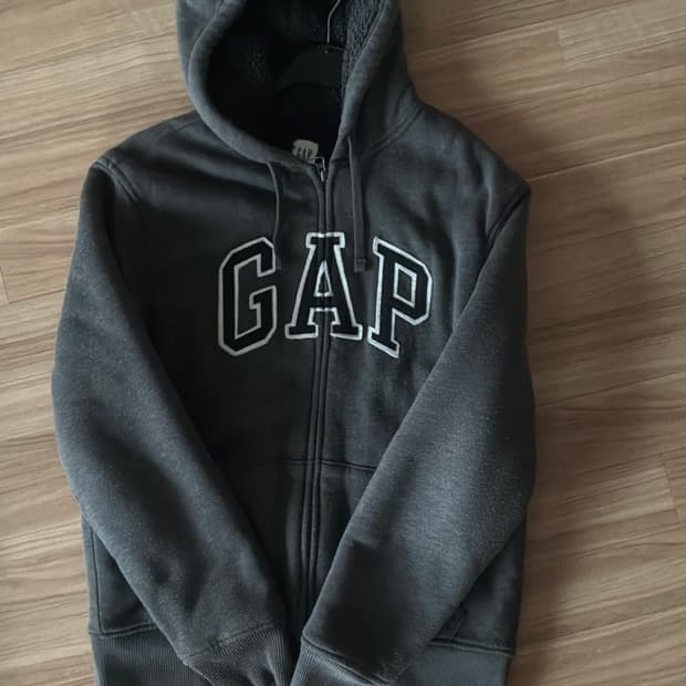 갭 양털 후드집업 