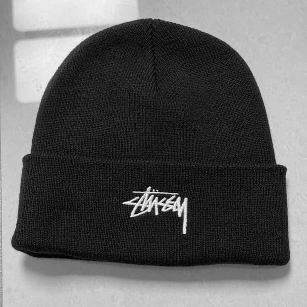 스투시 비니 블랙
