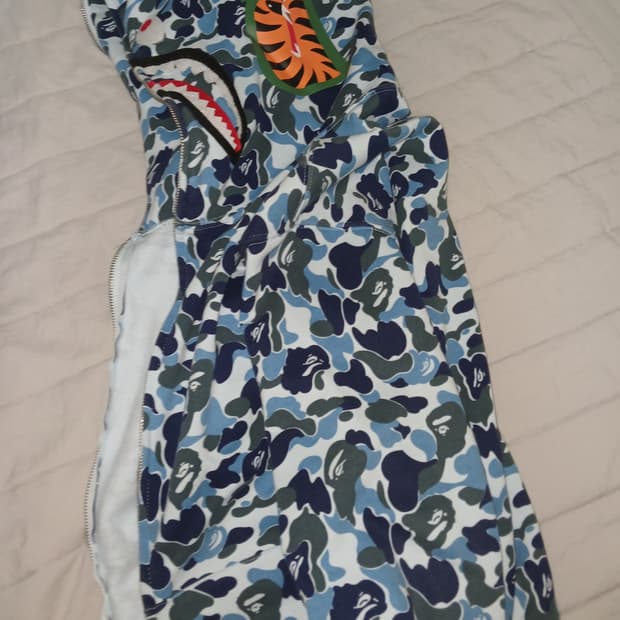 베이프 샤크후드 하늘색