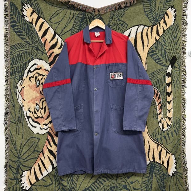 80s 빈티지 프렌치 워크 코트 (L)  