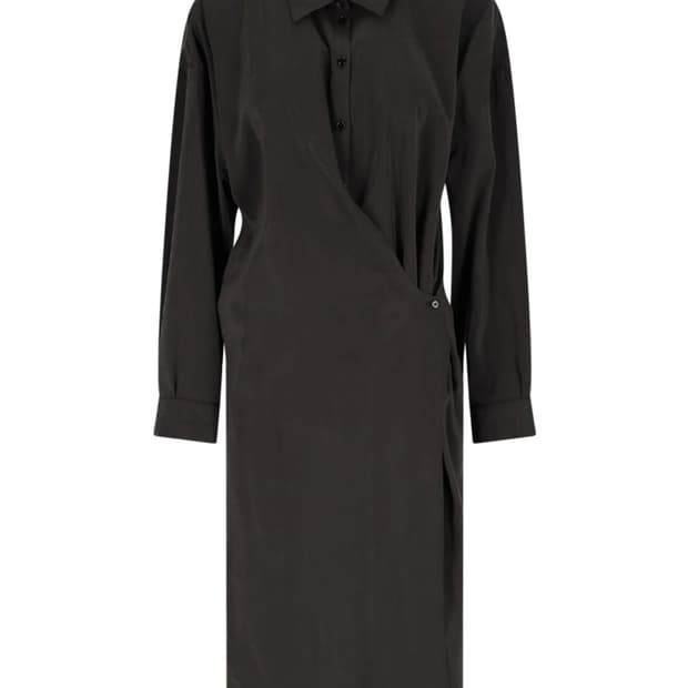 Lemaire 르메르 드라이실크 트위스트 셔츠 원피스 36