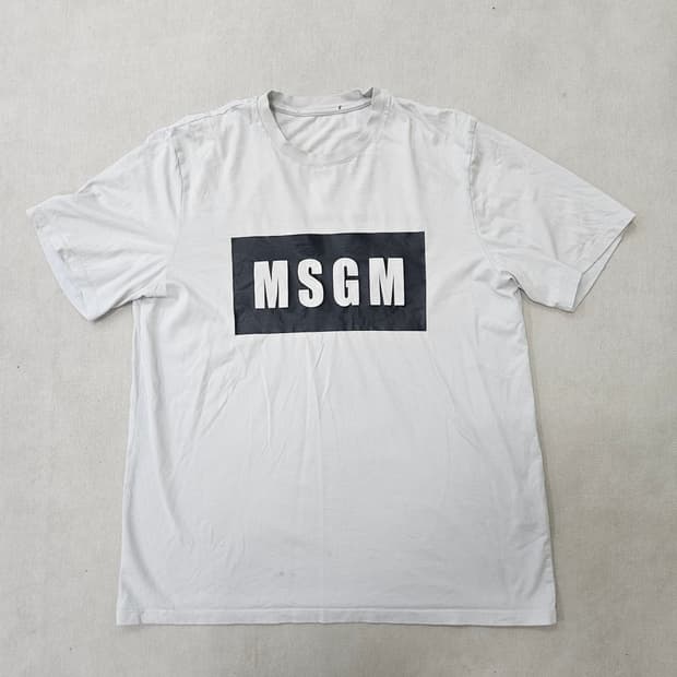 XL MSGM 박스로고 반팔티 0316Y