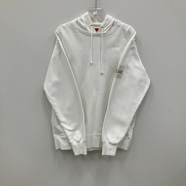 슈프림 16ss 코너 라벨 후드 스웨트셔츠 L