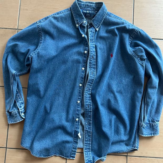 90‘s 폴로 데님셔츠 