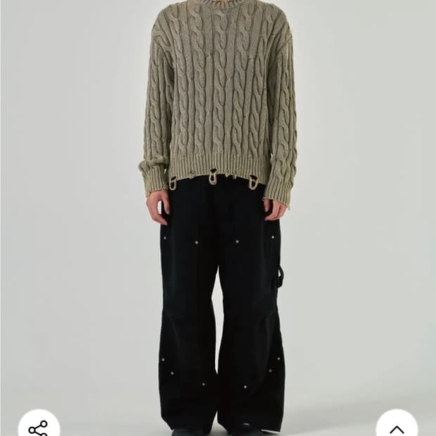 etce 리버서블 워싱 니트 L사이즈