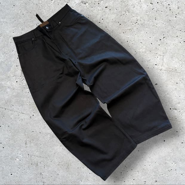 [32] 자라 x 스튜디오 니콜슨 블랙 와이드 데님 팬츠 D614