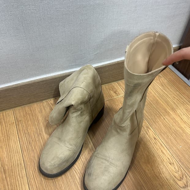 스웨이드 롱부츠