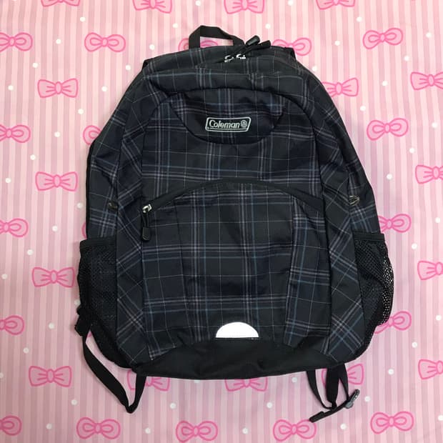 콜맨 체크 백팩