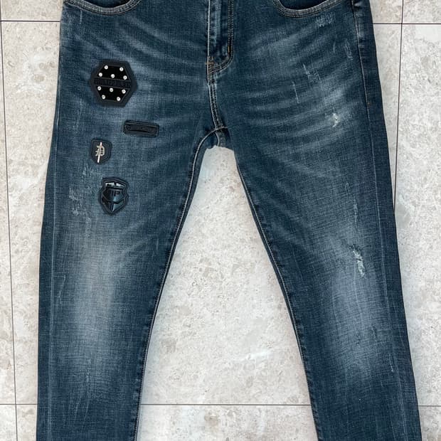 필립플레인 워싱 데미지 데님 32 정품