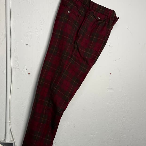 90‘s 폴로 랄프로렌 플래드 체크 울 팬츠 33