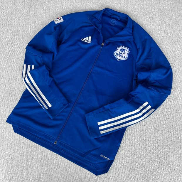 아디다스 파란색 트랙탑 저지 s