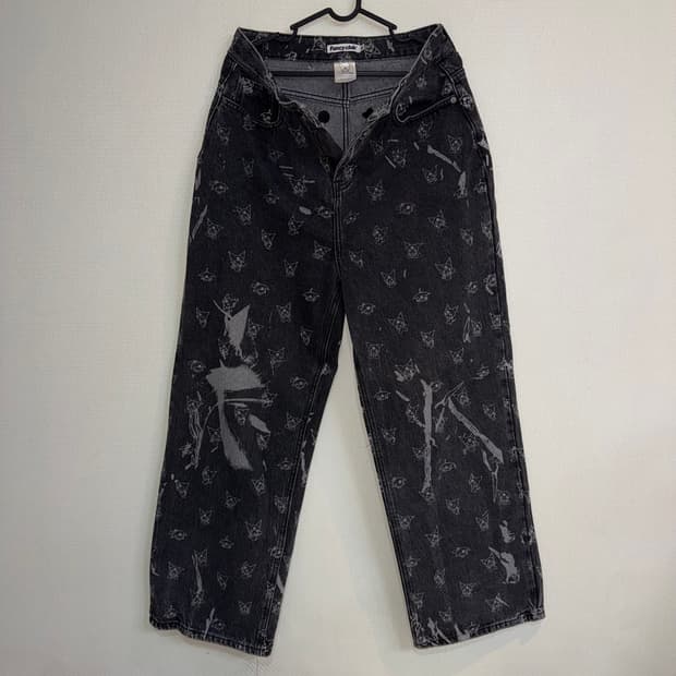 네스티 팬시클럽 쿠로미 데님 팬츠 블랙 M