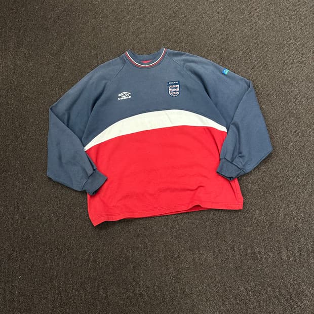 OS)Umbro vintage 잉글랜드 축구 팀 트레이닝 스웻셔츠