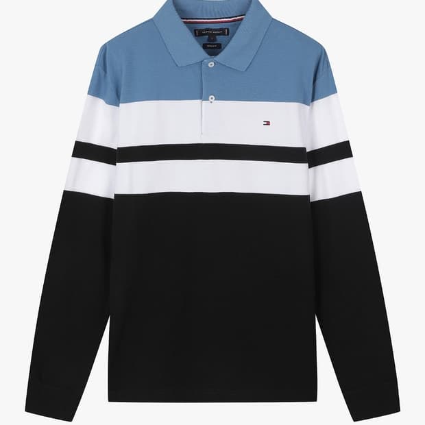 타미힐피거 스트라이프 레귤러 폴로티셔츠 M (~100)