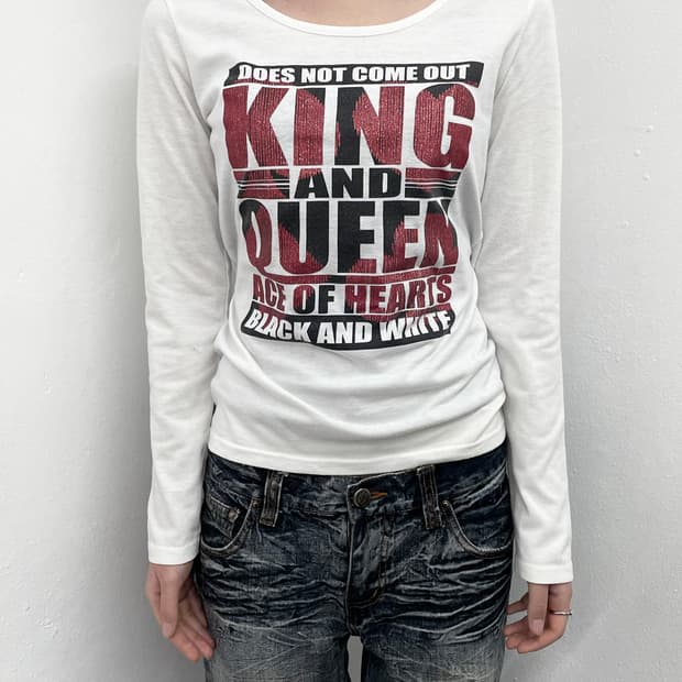 펑크 글리터 레터링 슬리브