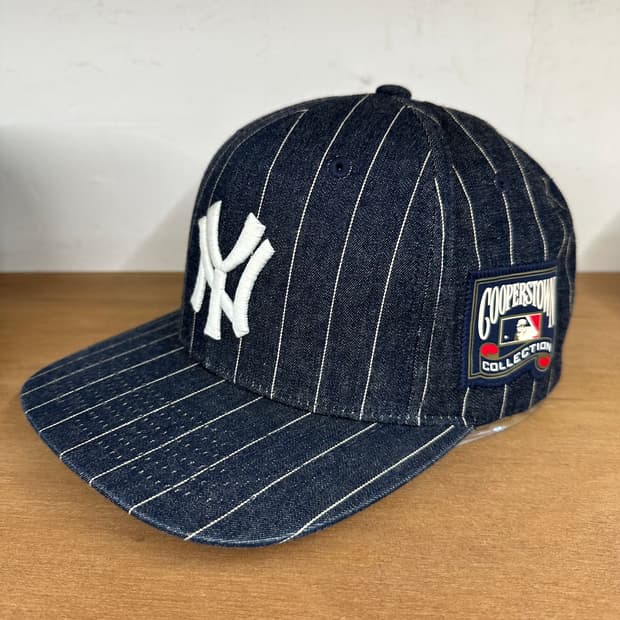MLB 핀스트라이프 데님 뉴욕 양키즈 캡