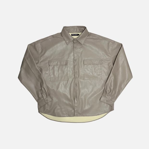 NOBLE PRODUCT 포켓 레더 셔츠 자켓 일본빈티지