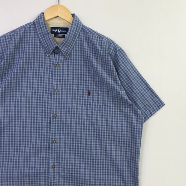 XL 폴로 체크 셔츠