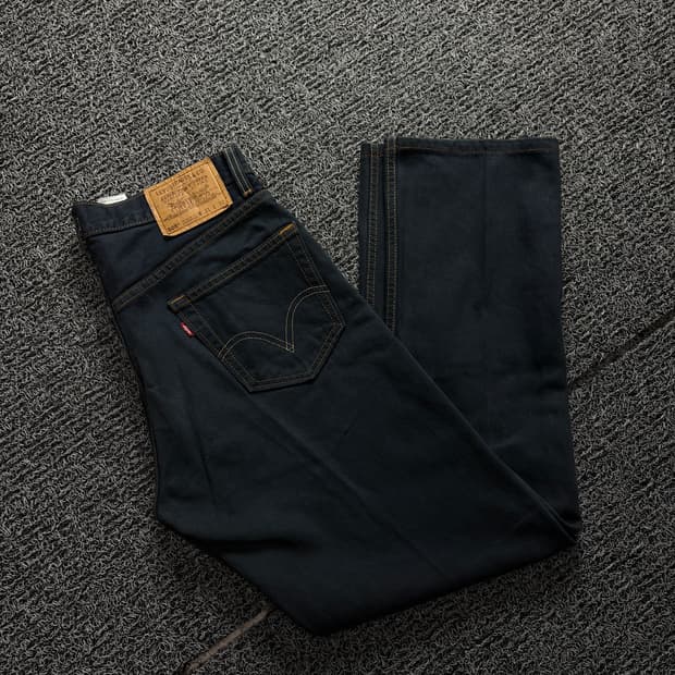 리바이스 505 레귤러핏 블랙 데님 팬츠 1771