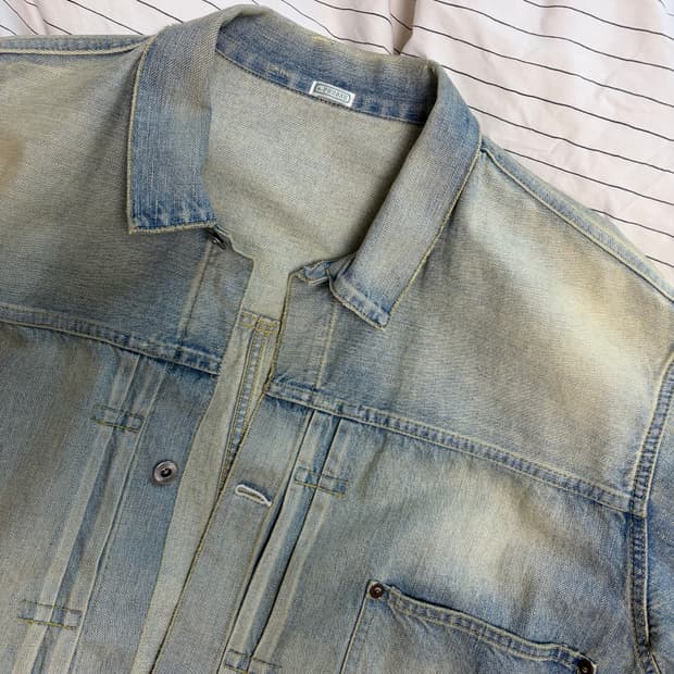 [48] A.PRESSE 아프레쎄 25 데님 자켓 블리치