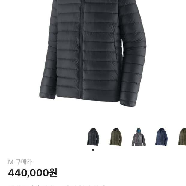 파타고니아 다운 스웨터 후디 블랙