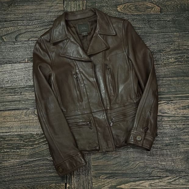 [일본빈티지] 리얼 램스킨 레더 빈티지 양가죽 자켓 브라운 M17480