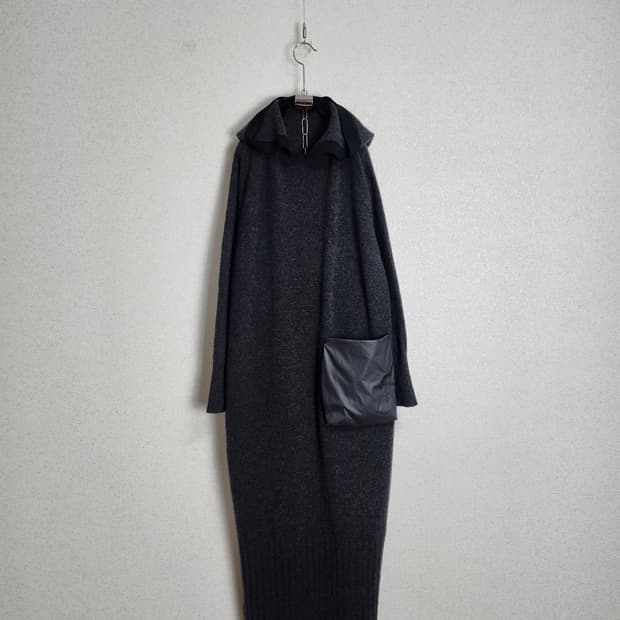 구호 캐시미어 후드 니트원피스55 66