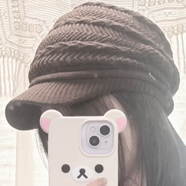 빈티지 초코 니트 뉴스보이캡 빵모자 모리걸 y2k 라떼갸루