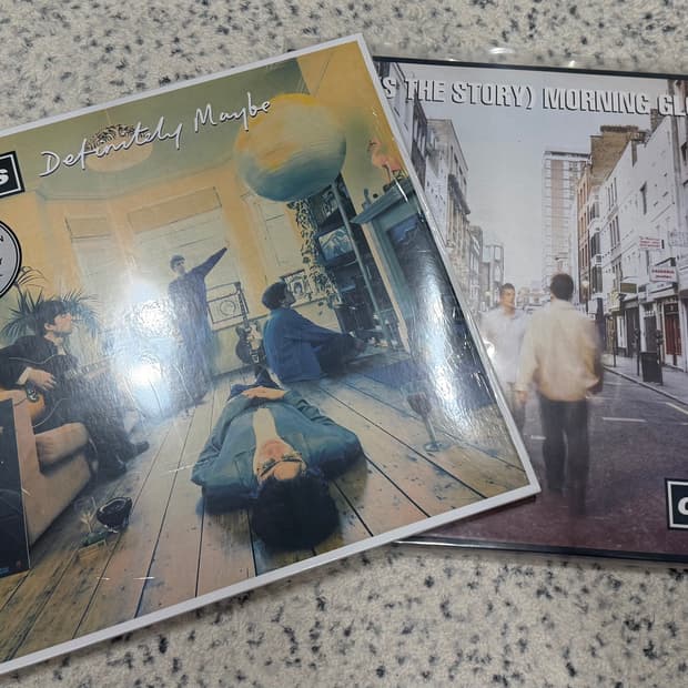 oasis 오아시스 데피니틀니 메이비 모닝글로리 25주년lp vinyl