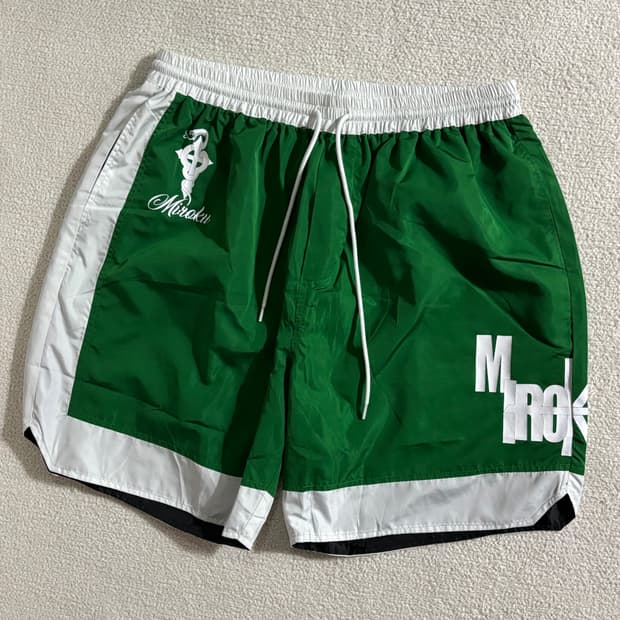 일본빈티지 Miroku 그린 바스락 반바지