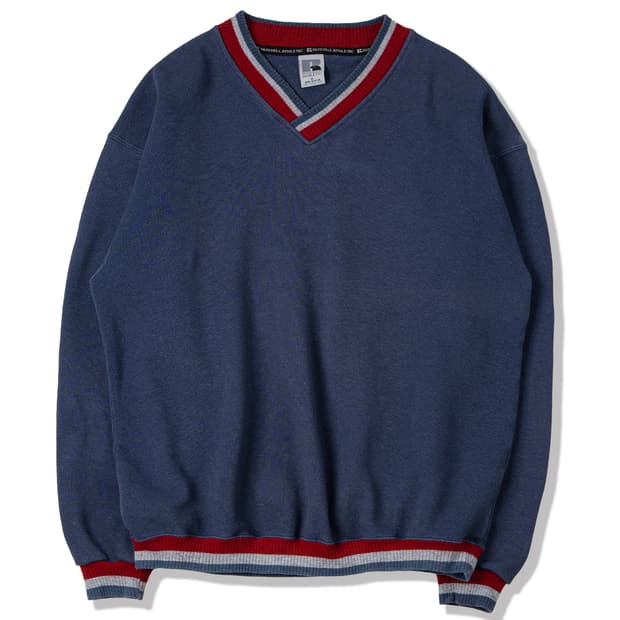 (110) 90's USA Made 러셀 브이넥 스웻