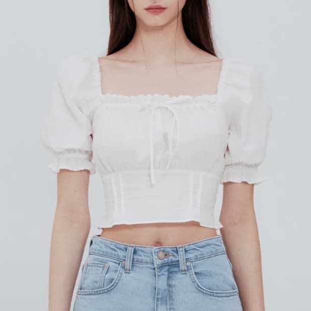 낫유어로즈 사라 블라우스 (아이보리) 화이트 m 새상품