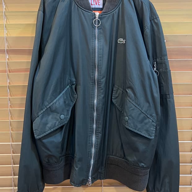 라코스테 남성 카키 블루종점퍼
