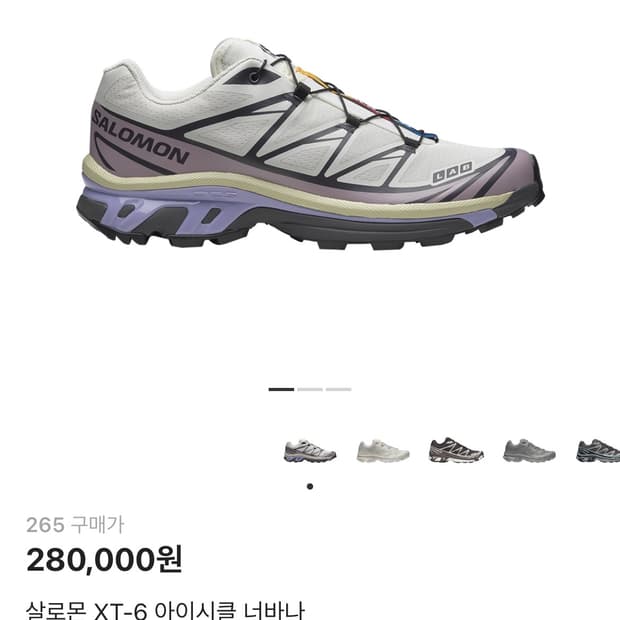 살로몬 xt-6 아이시클 너바나