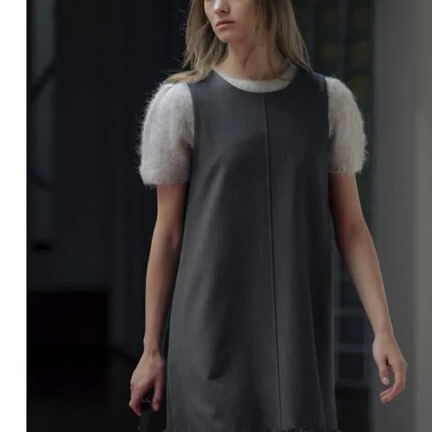 새상품)틸아이다이minimal hem frill detail dress