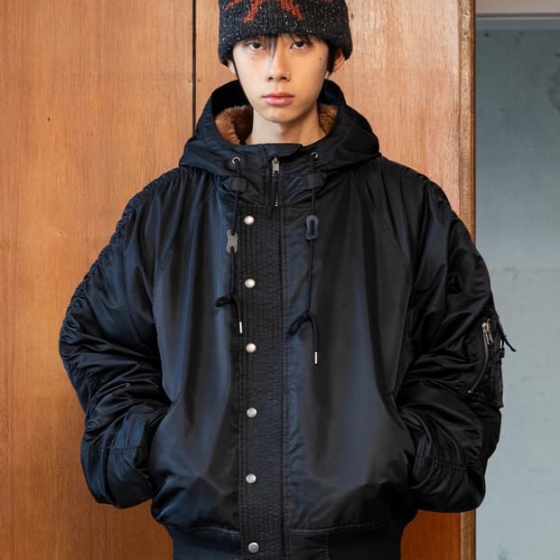 글랙 GJ107 리워크 N2B 나일론 숏 파카 블랙 ma-1 (M사이즈)