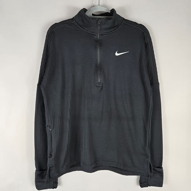 [무료배송]나이키 M 여성 드라이핏 기능성 반집업 러닝 티셔츠 블랙