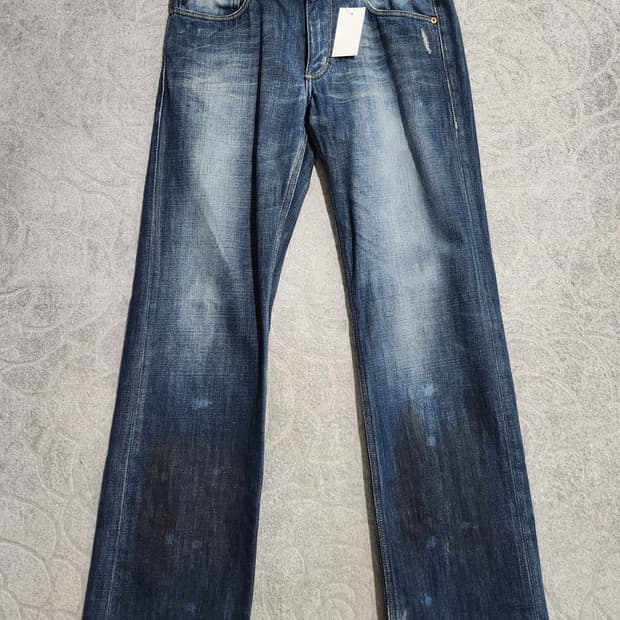 아르마니 익스체인지 빈티지 블루 워싱 팬츠 - 31