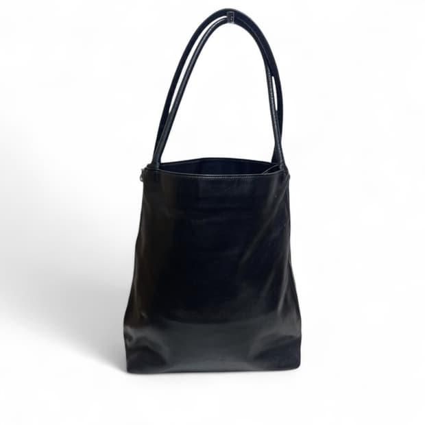 요지 야마모토 느와르 zip 가죽 토트백