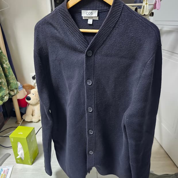 COS 코스 남자 가디건 블랙 