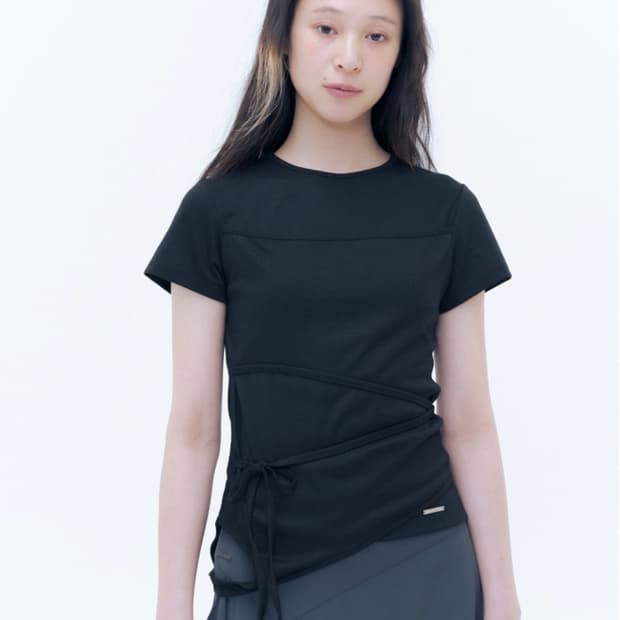미세키서울 String layered top BLACK (2 사이즈)