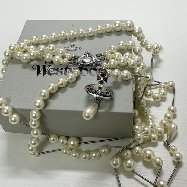 비비안웨스트우드 진주 펄 드롭 목걸이